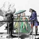 Antoine Lavoisier conducting an experiment related to combustion generated by amplified sun light